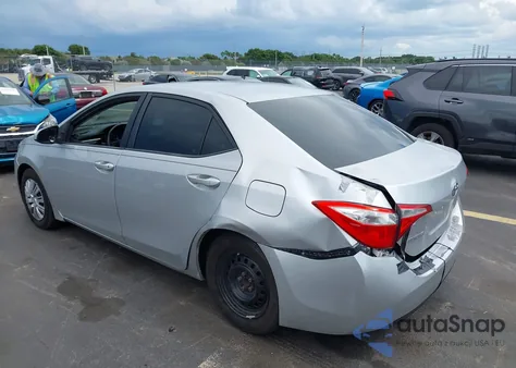 2015 Toyota Corolla L from USA, damaged, VIN 5YFBURHE2FP353081
